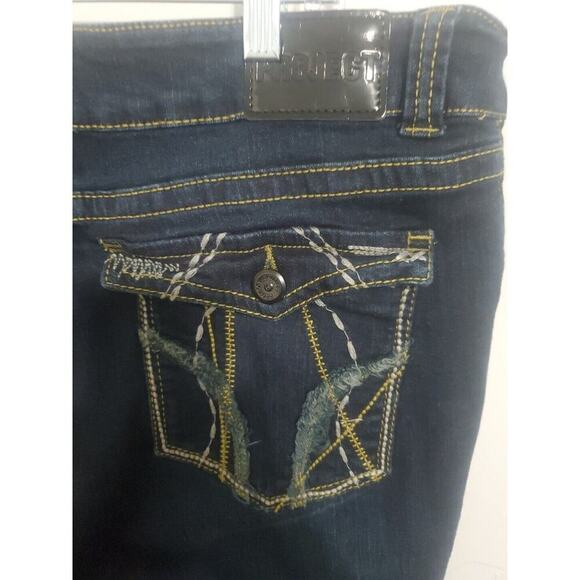 Project Womens Distressed Heavy Stitch Relaxed Straight Leg Blue Jeans Size 20 - Picture 4 of 5